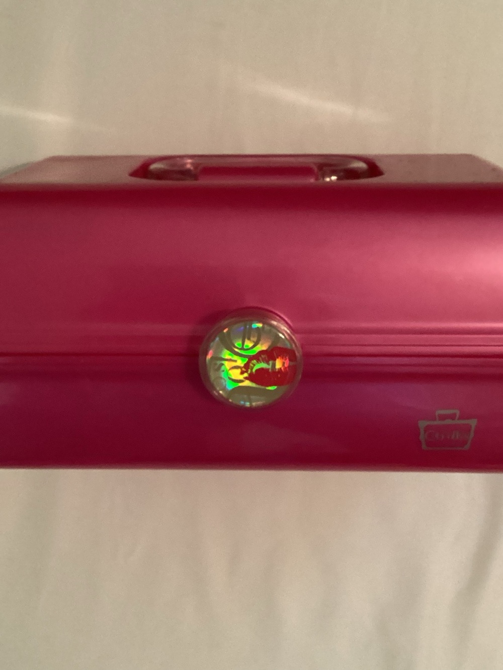 Caboodles Large Pink Two tier tray with Mirror